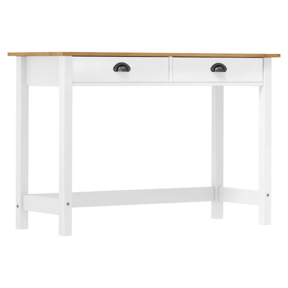 vidaXL Avlastningsbord Hill med 2 lådor 110x45x74 cm massiv furu