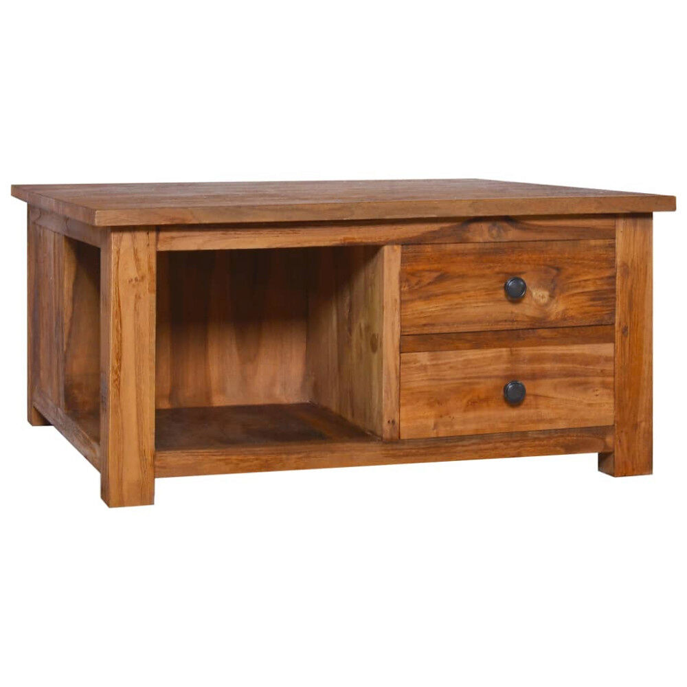 vidaXL Soffbord 68x68x33 cm massiv teak