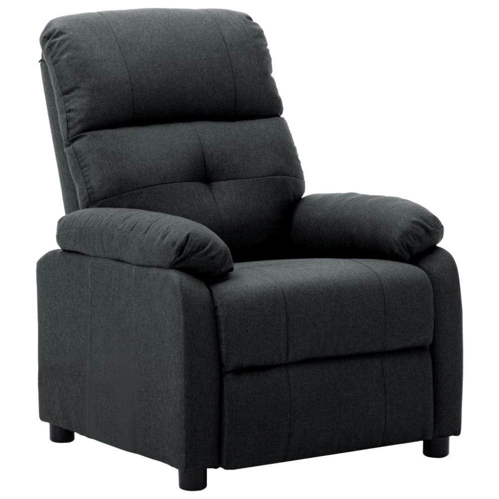 vidaXL Reclinerfåtölj mörkgrå tyg