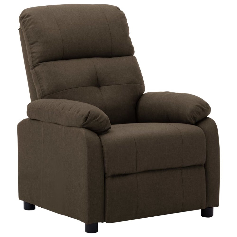 vidaXL Reclinerfåtölj brun tyg
