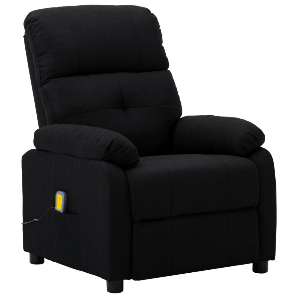 vidaXL Massagefåtölj svart tyg