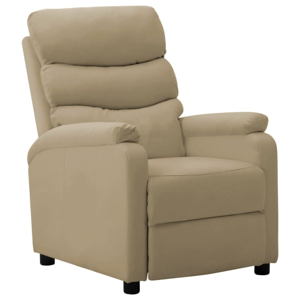 vidaXL Reclinerfåtölj cappuccino konstläder