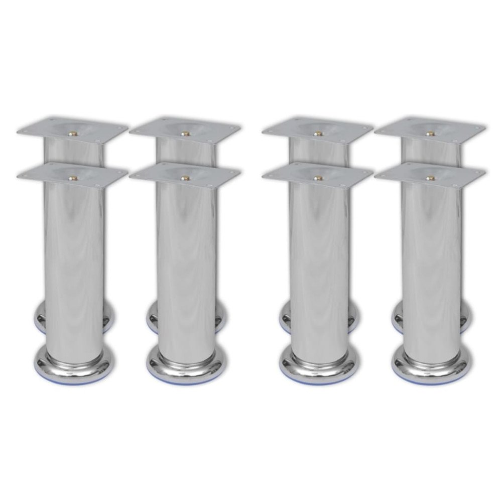 vidaXL Soffben 8 st rund krom 180 mm