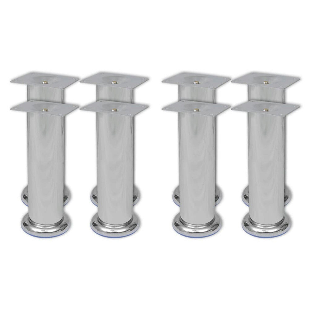 vidaXL Soffben 8 st rund krom 180 mm