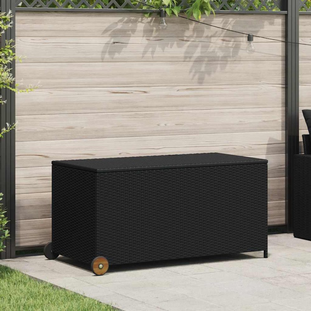 vidaXL Dynbox svart 120x65x61 cm konstrotting