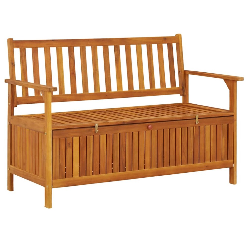 vidaXL Förvaringsbänk 120 cm massivt akaciaträ