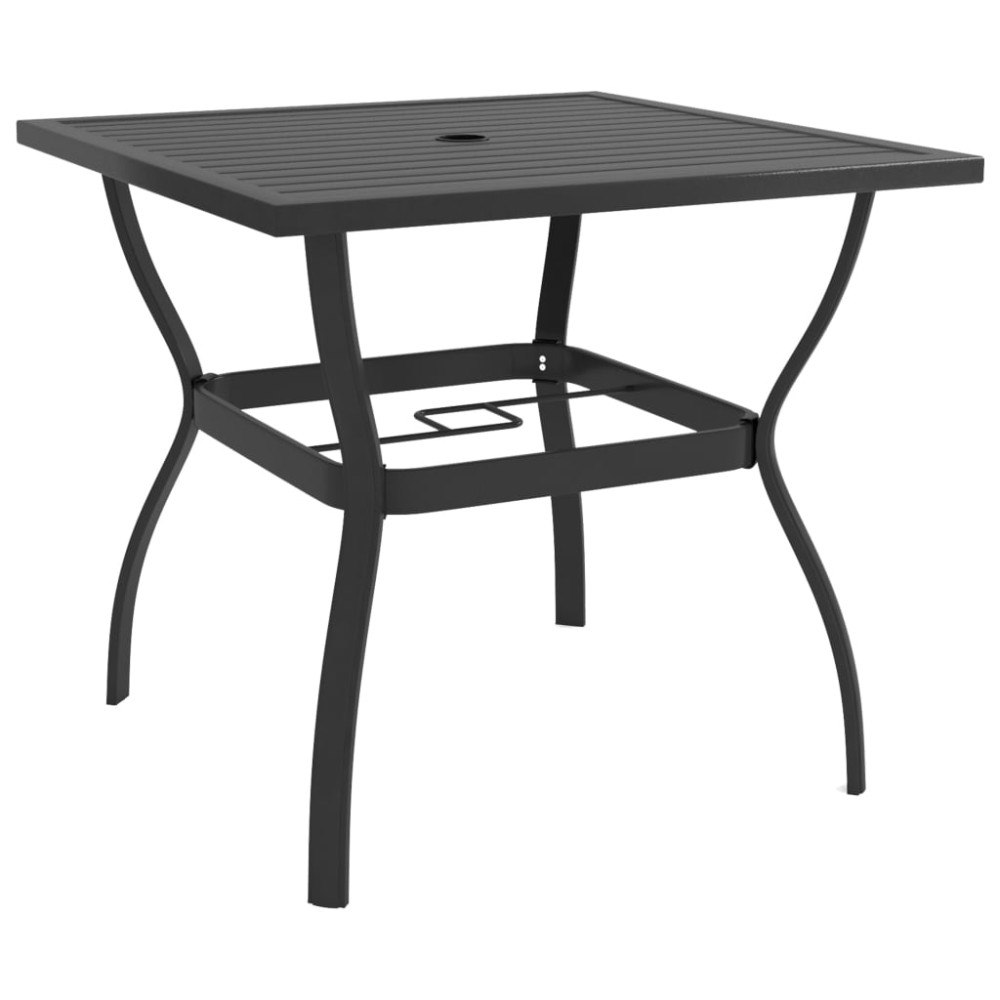 vidaXL Trädgårdsbord antracit 81,5x81,5x72 cm stål