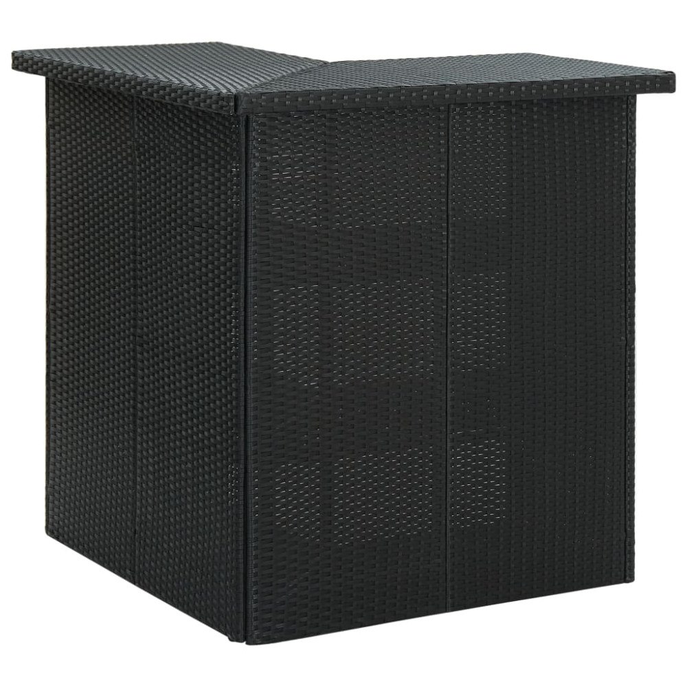 vidaXL Hörnbar svart 100x50x105 cm konstrotting