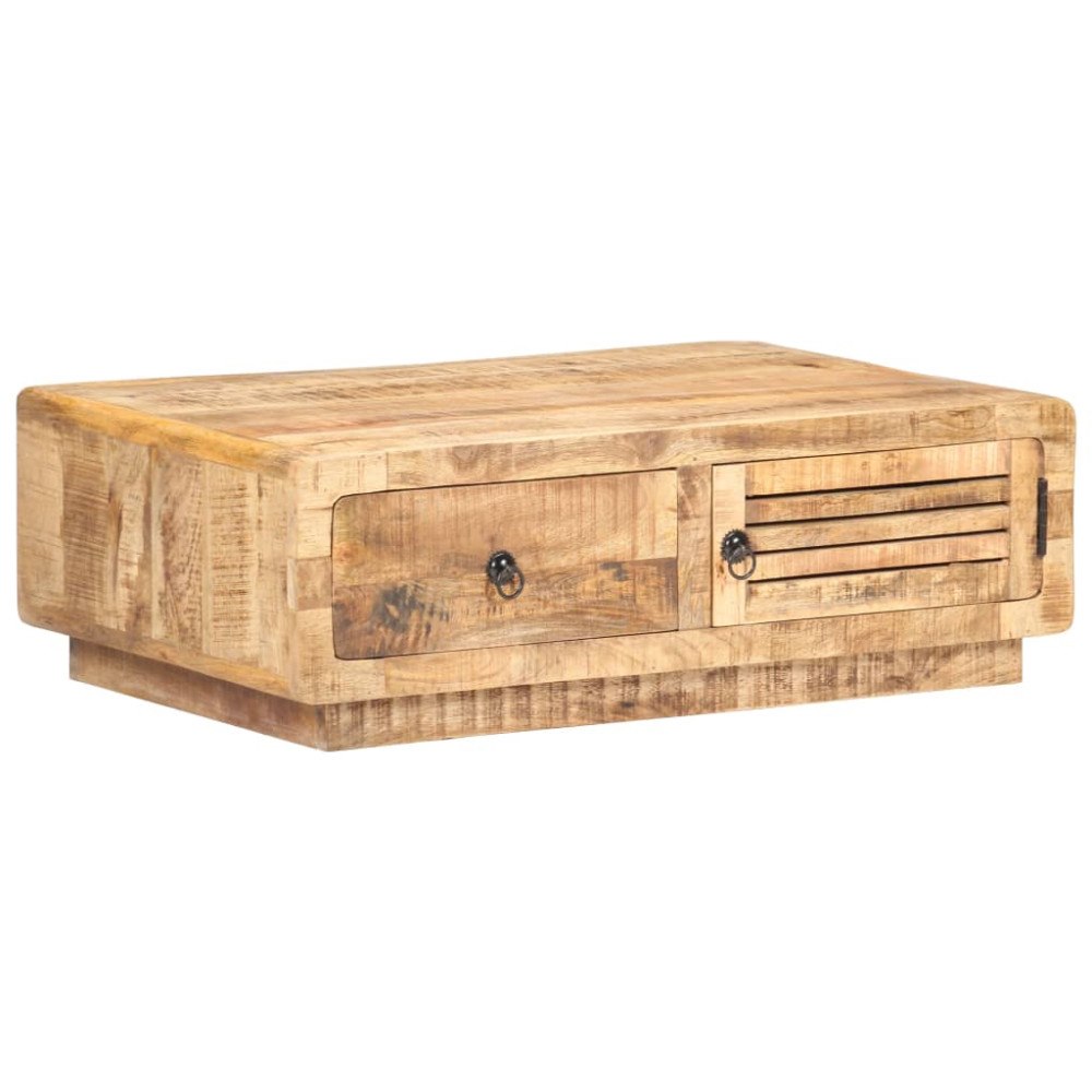 vidaXL Soffbord 90x60x29 cm grovt mangoträ