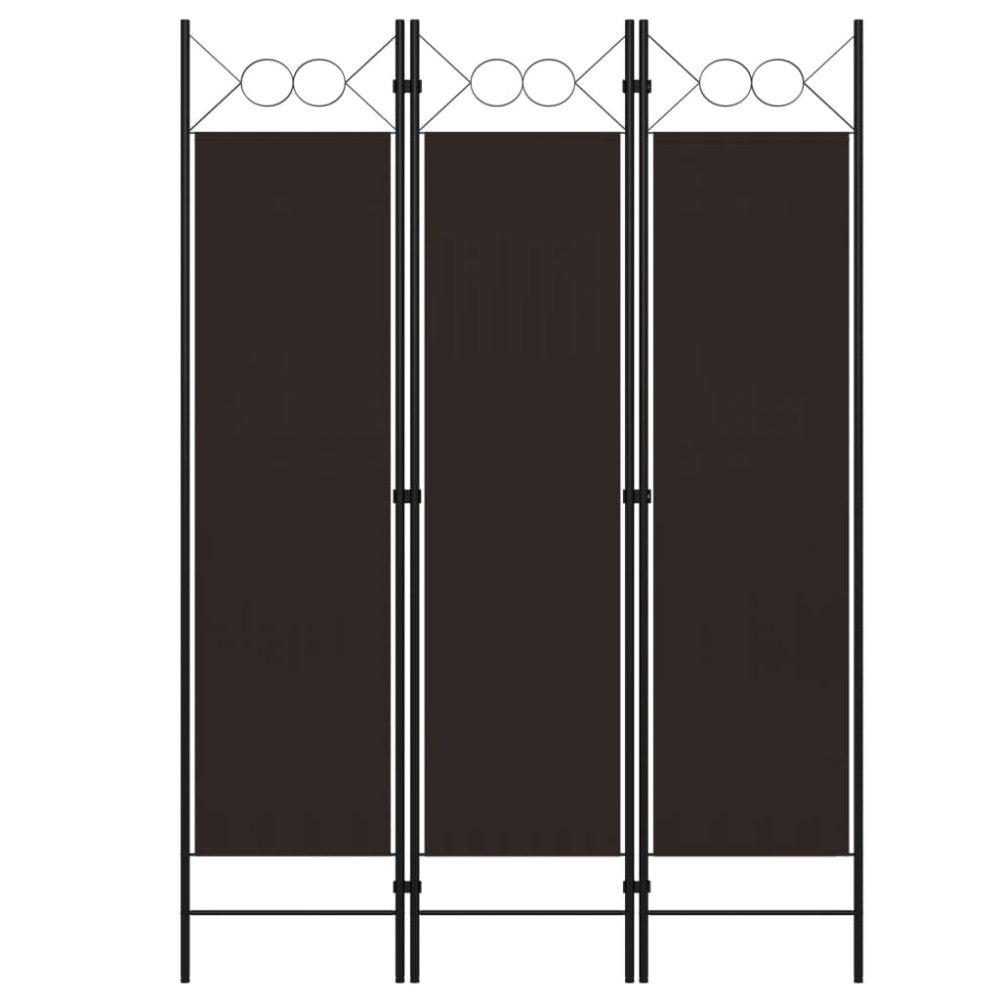 vidaXL Rumsavdelare 3 paneler brun 120x180 cm