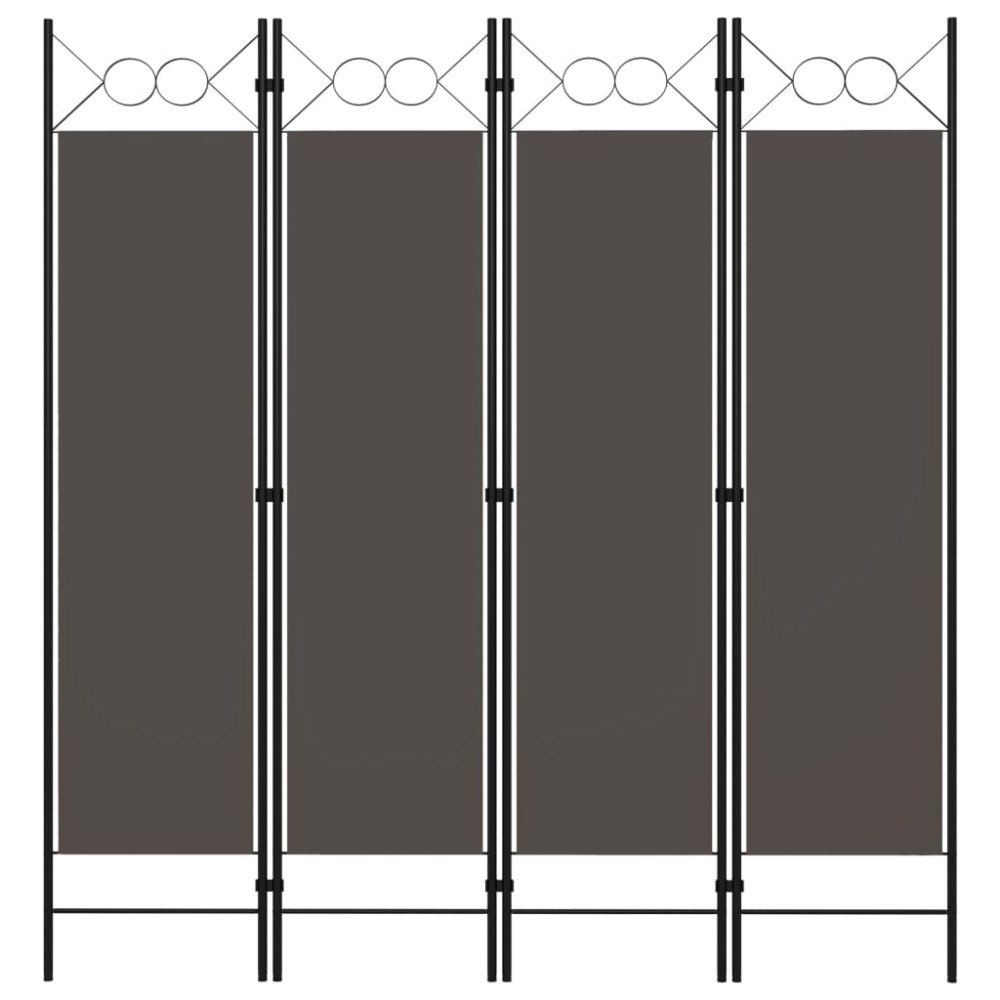 vidaXL Rumsavdelare 4 paneler antracit 160x180 cm