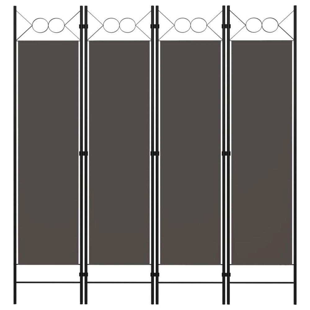 vidaXL Rumsavdelare 4 paneler antracit 160x180 cm