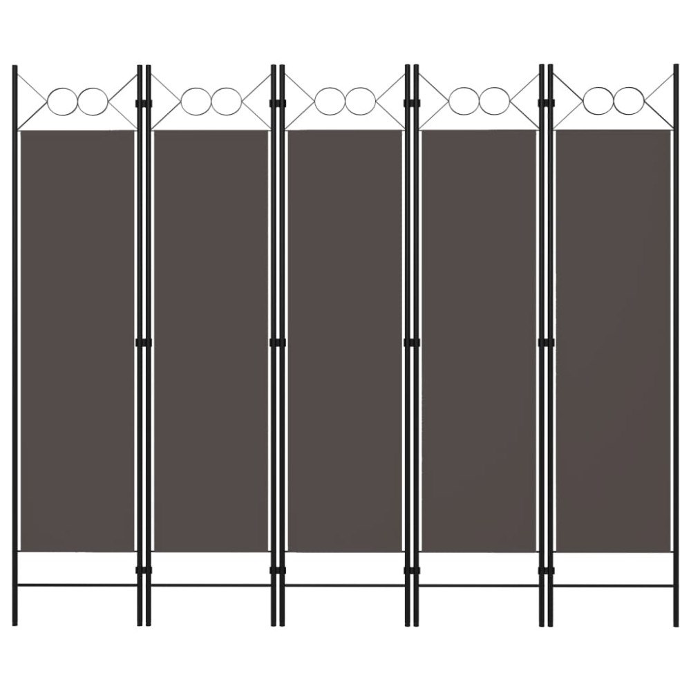 vidaXL Rumsavdelare 5 paneler antracit 200x180 cm