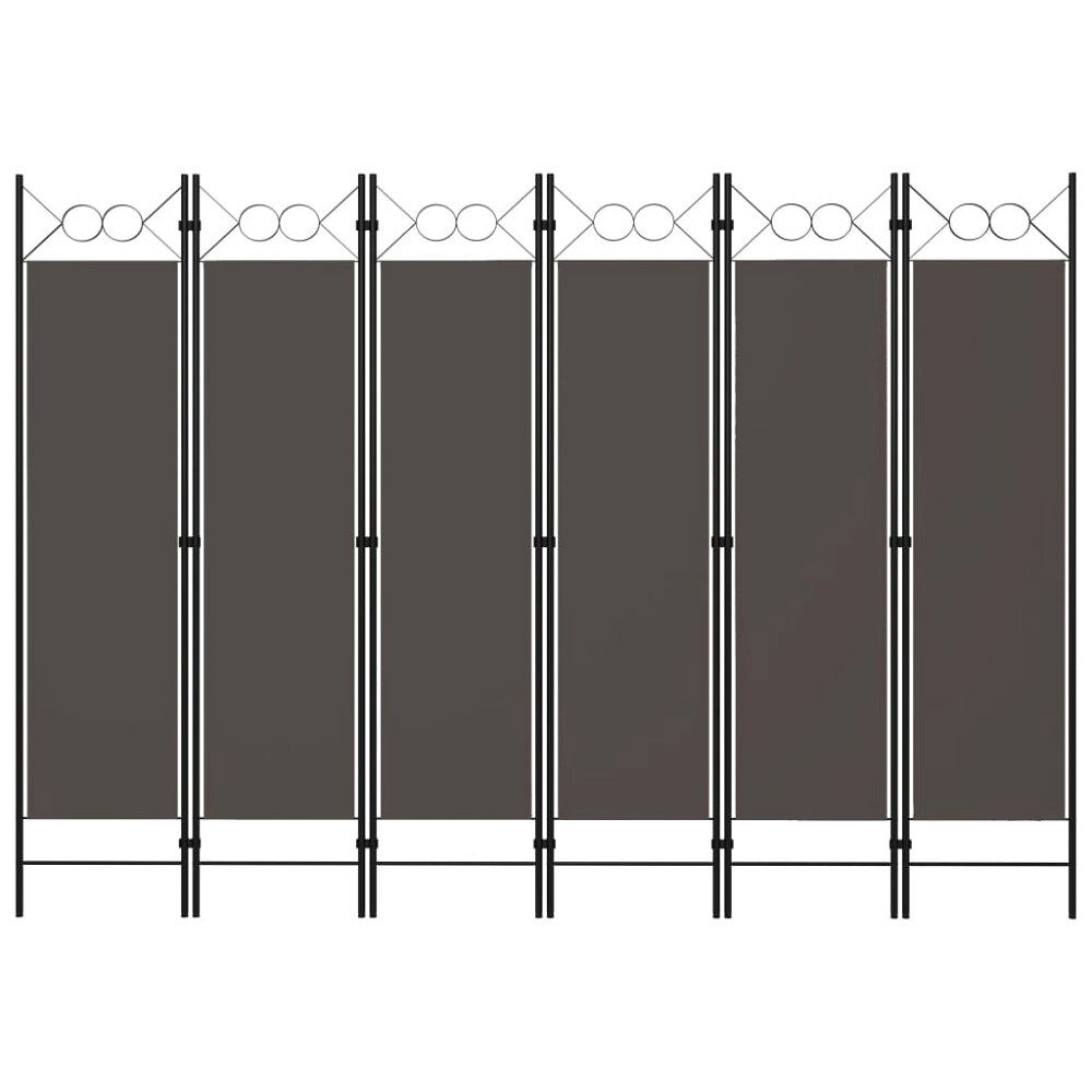 vidaXL Rumsavdelare 6 paneler antracit 240x180 cm