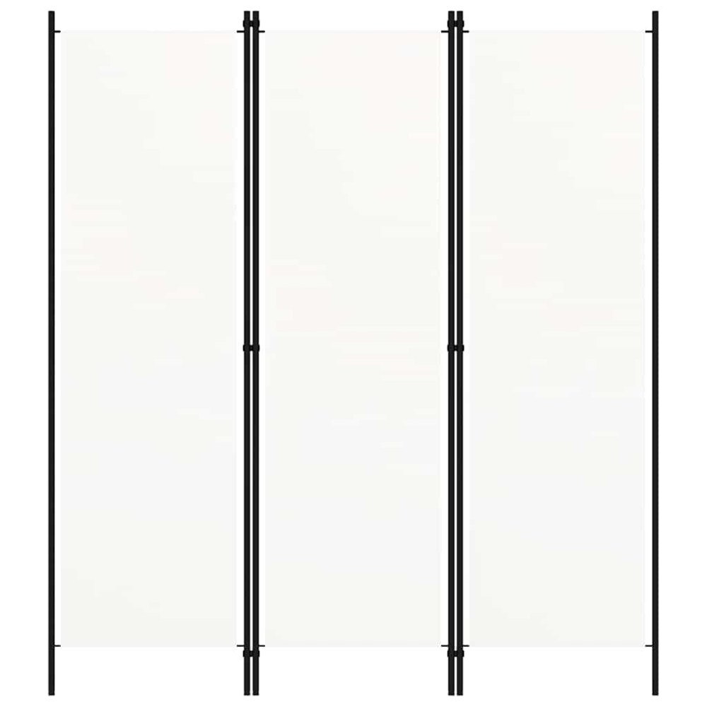 vidaXL Rumsavdelare 3 paneler vit 150x180 cm