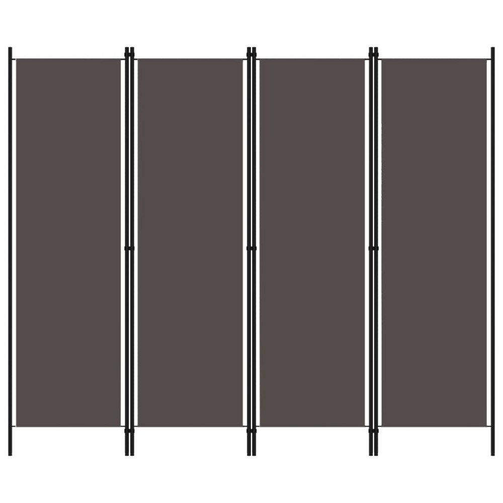 vidaXL Rumsavdelare 4 paneler antracit 200x180 cm