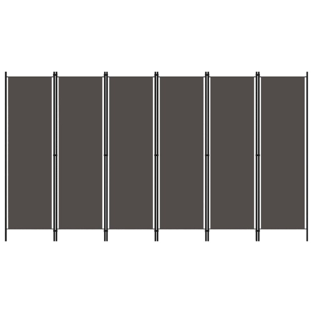 vidaXL Rumsavdelare 6 paneler antracit 300x180 cm