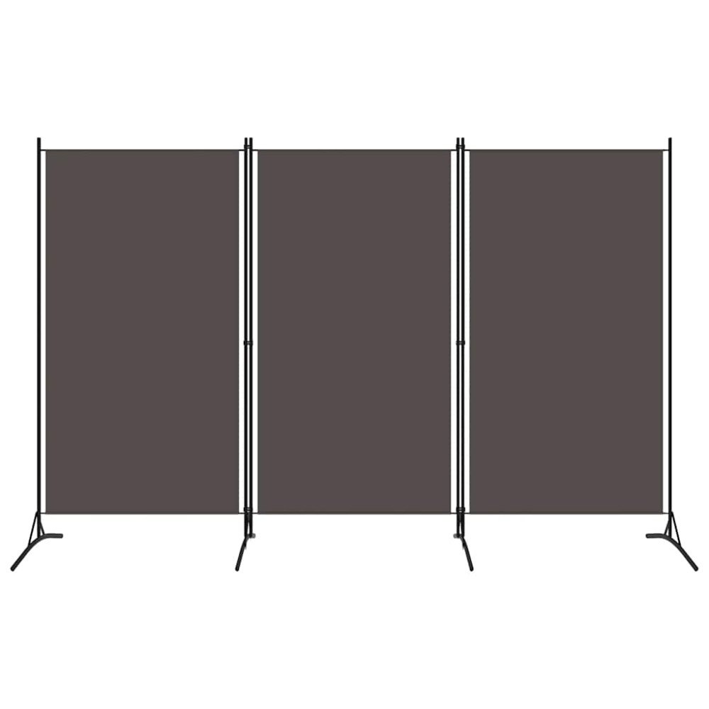 vidaXL Rumsavdelare 3 paneler antracit 260x180 cm