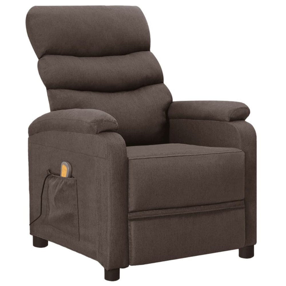 vidaXL Massagefåtölj taupe tyg