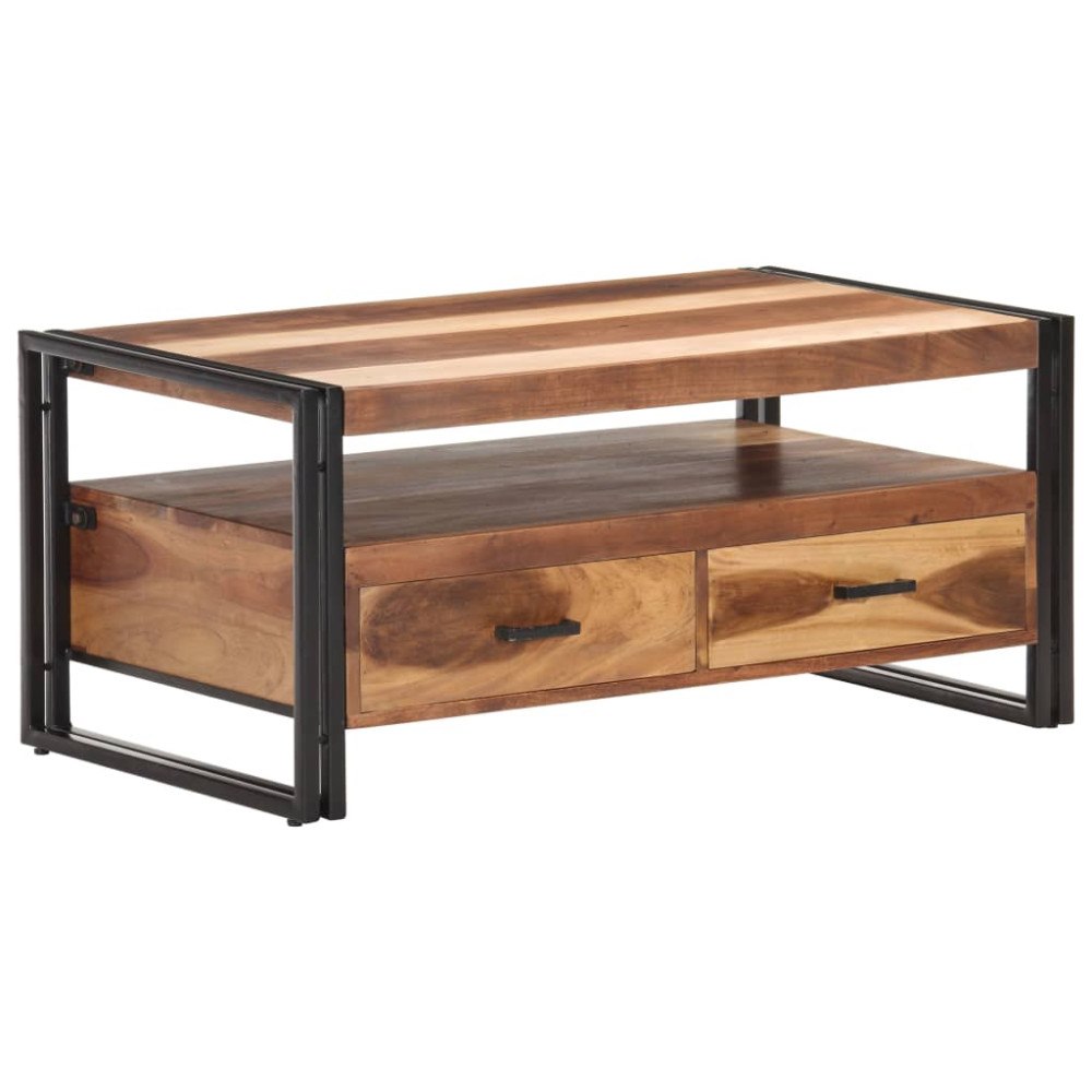vidaXL Soffbord 100x55x45cm massivt akaciaträ