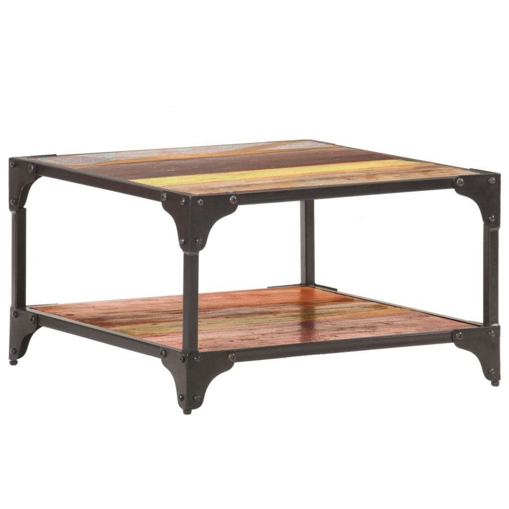 vidaXL Soffbord 60x60x35 cm massivt återvunnet trä
