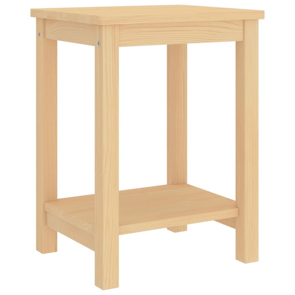 vidaXL Sängbord naturfärgad 35x30x47 cm massiv furu