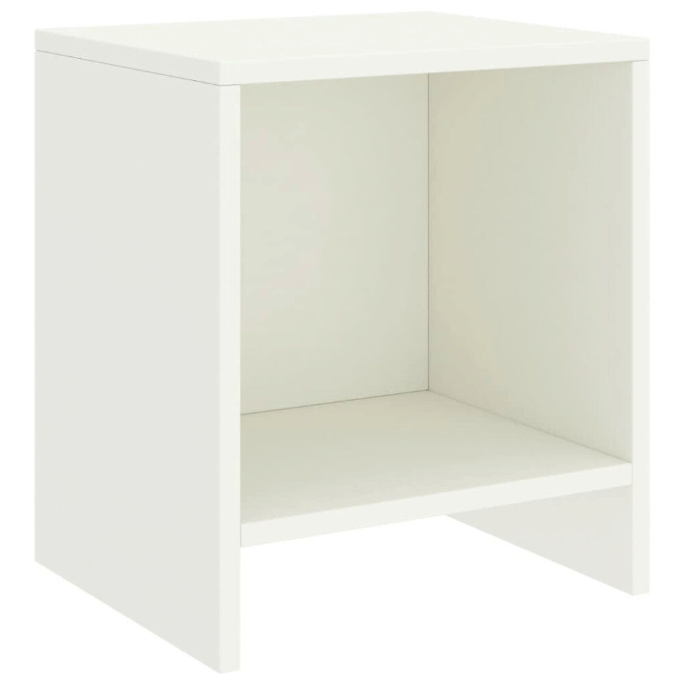 vidaXL Sängbord vit 35x30x40 cm massiv furu