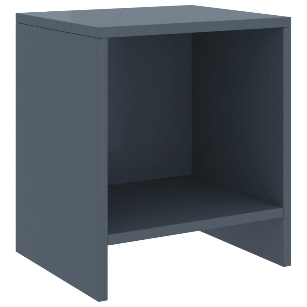 vidaXL Sängbord ljusgrå 35x30x40 cm massiv furu