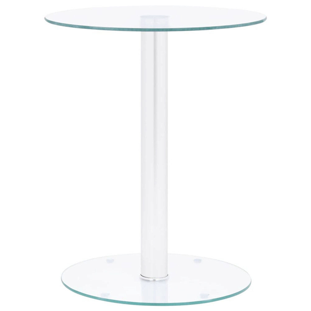 vidaXL Soffbord genomskinligt 40 cm härdat glas