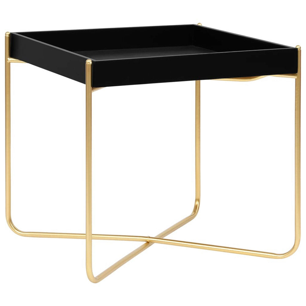 vidaXL Sidobord svart och guld 38x38x38,5 cm MDF
