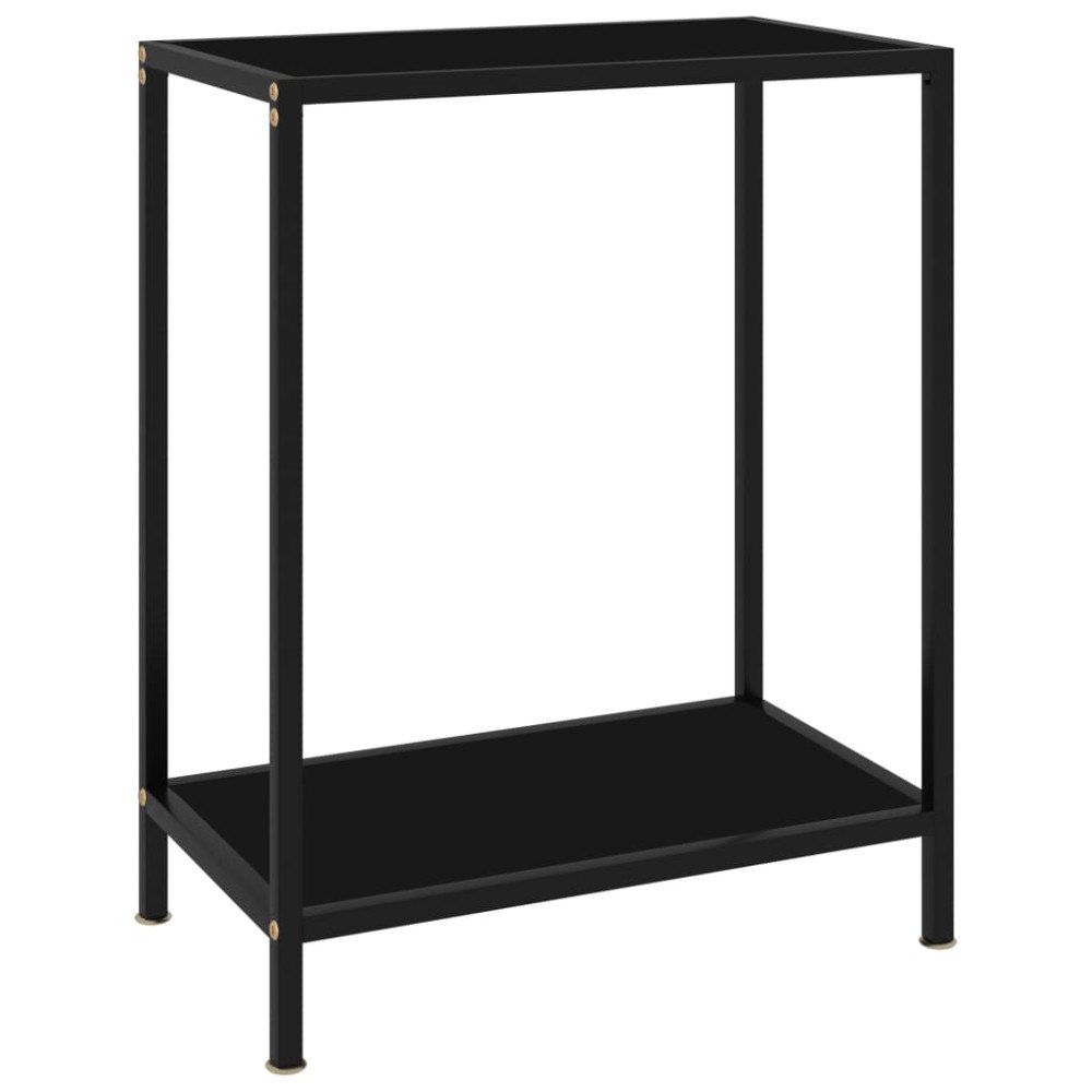 vidaXL Konsolbord svart 60x35x75 cm härdat glas