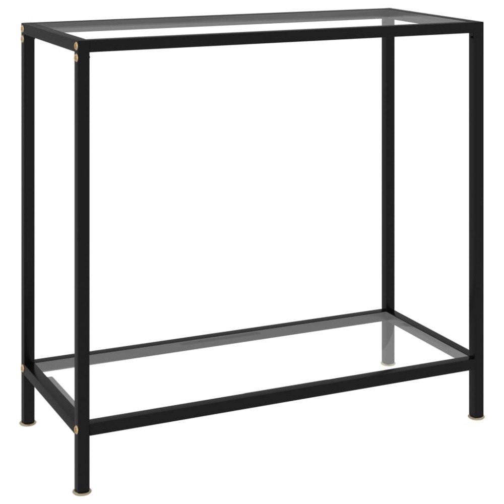 vidaXL Konsolbord transparent 80x35x75 cm härdat glas