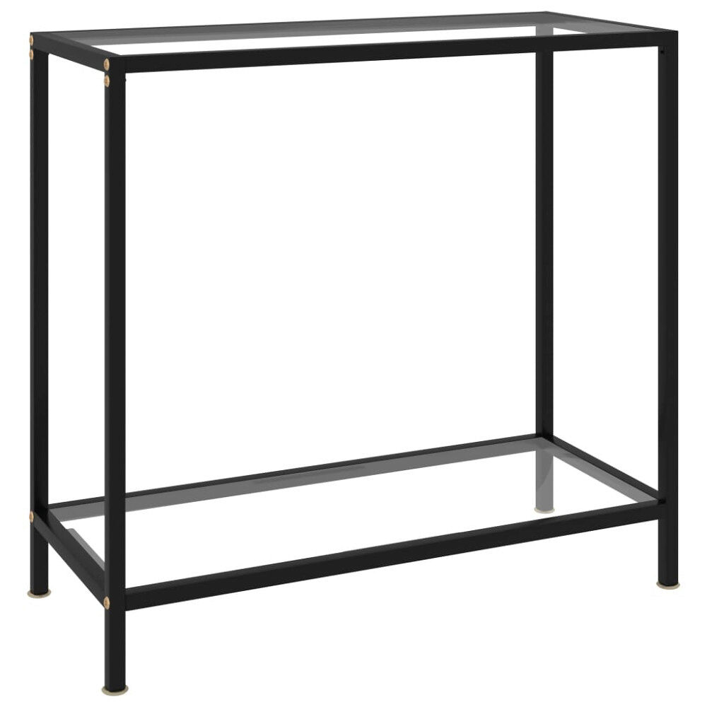 vidaXL Konsolbord transparent 80x35x75 cm härdat glas