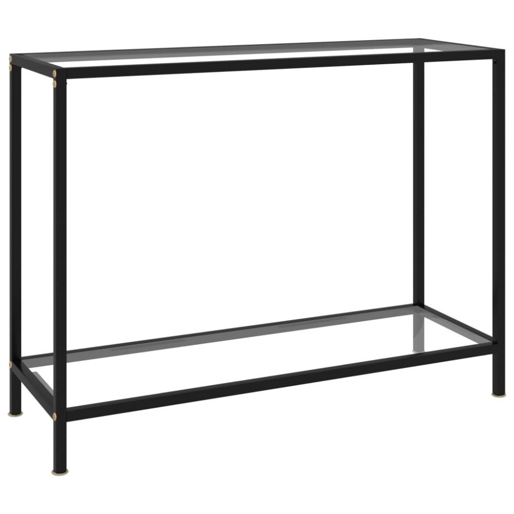 vidaXL Konsolbord transparent 100x35x75 cm härdat glas