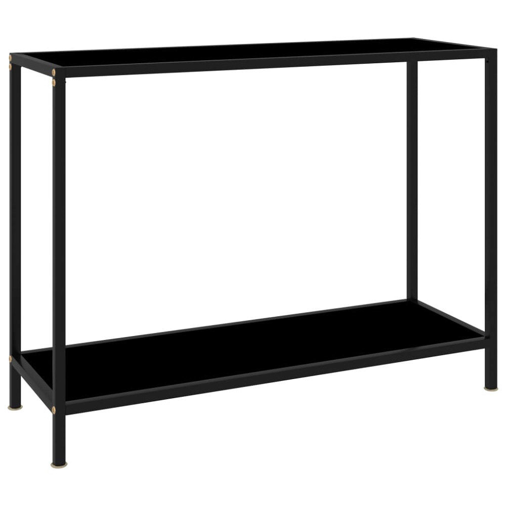 vidaXL Konsolbord svart 100x35x75 cm härdat glas