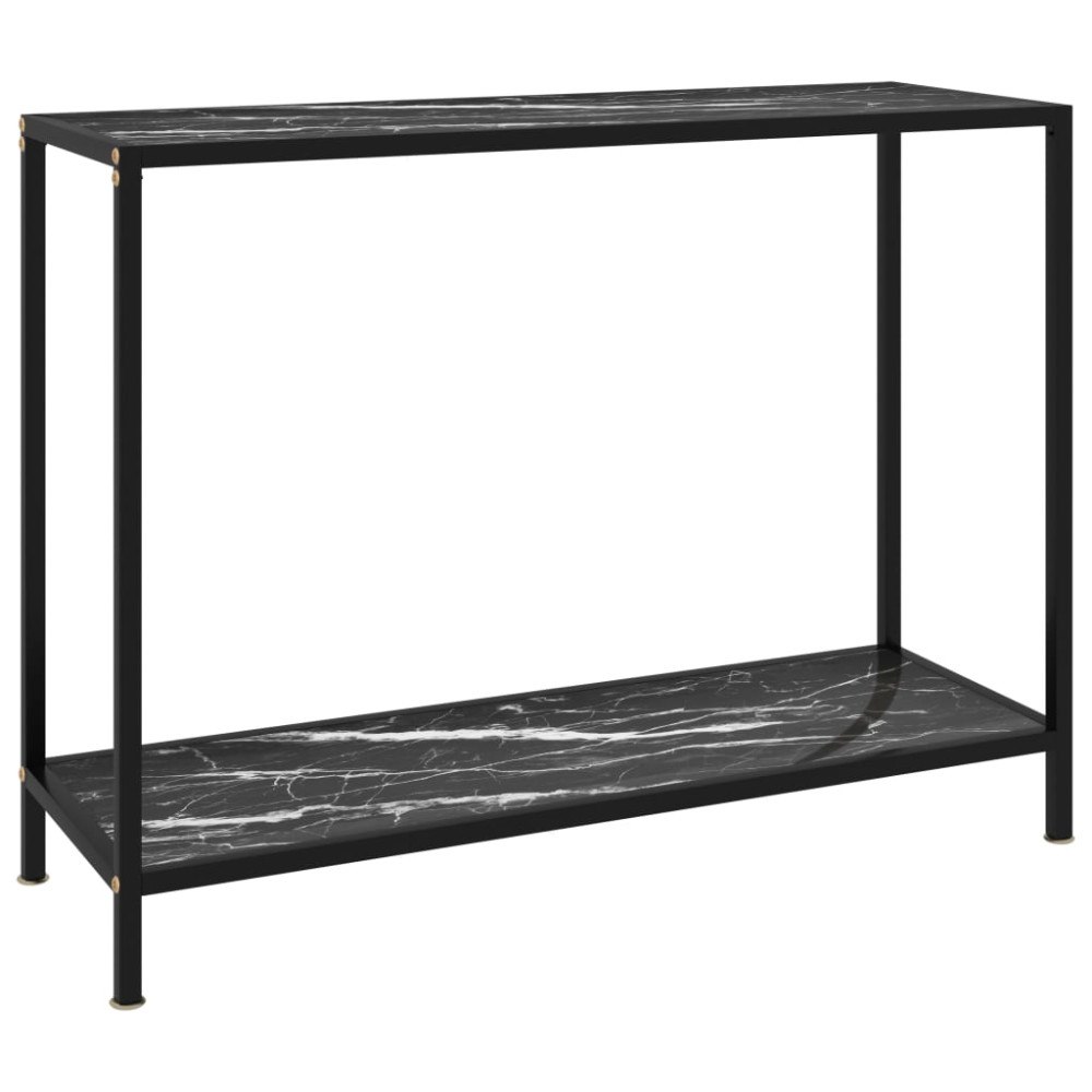 vidaXL Konsolbord svart 100x35x75 cm härdat glas
