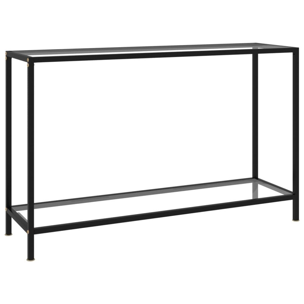 vidaXL Konsolbord transparent 120x35x75 cm härdat glas