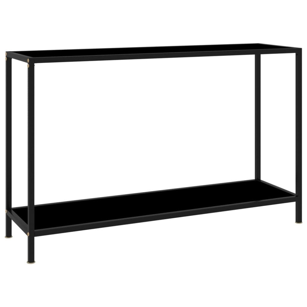 vidaXL Konsolbord svart 120x35x75 cm härdat glas