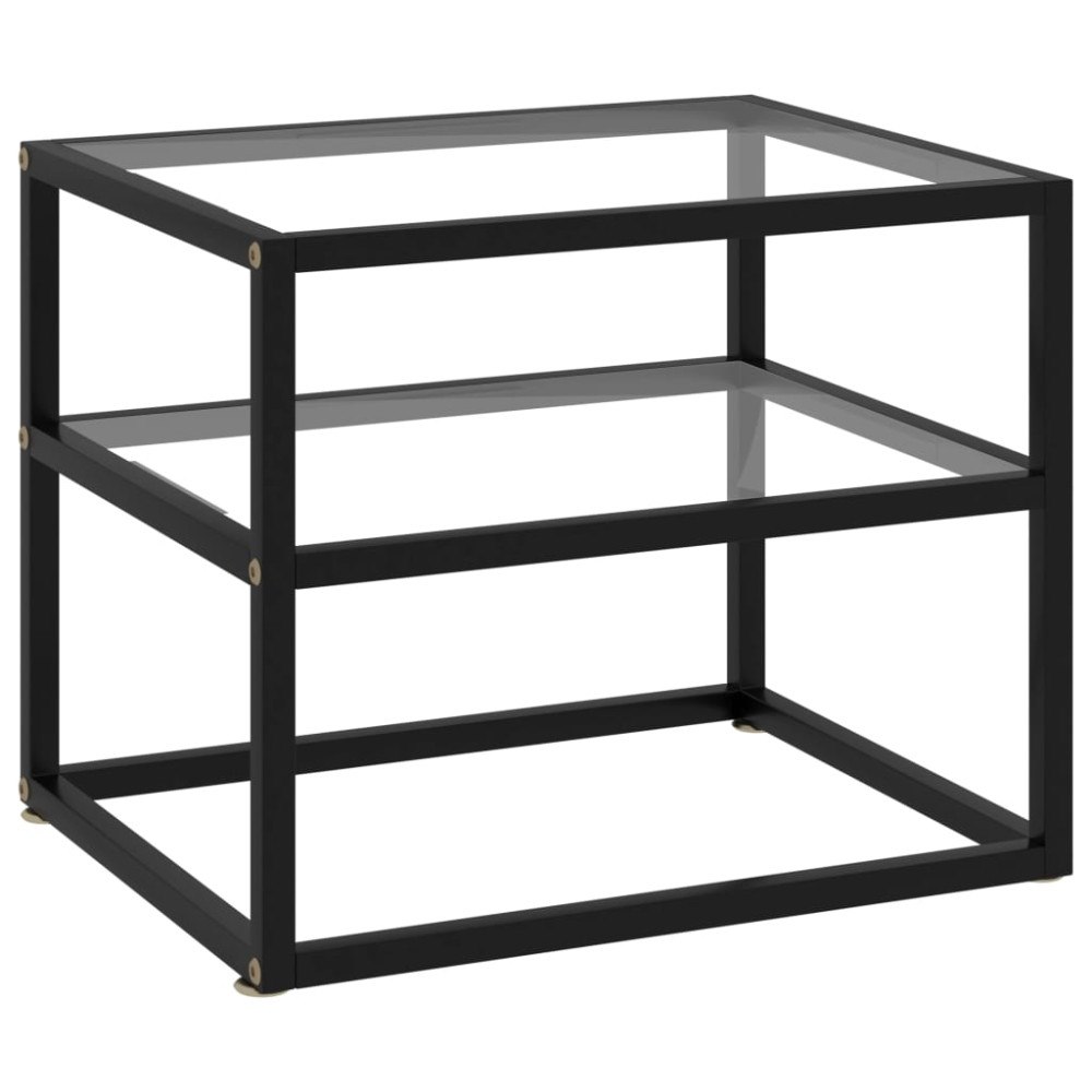 vidaXL Konsolbord transparent 50x40x40 cm härdat glas