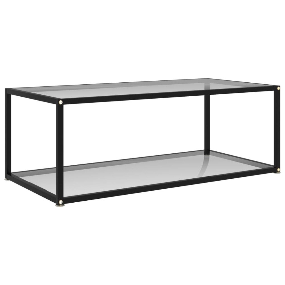 vidaXL Soffbord genomskinligt 100x50x35 cm härdat glas