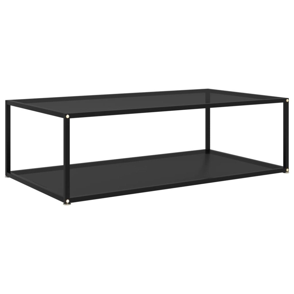 vidaXL Soffbord svart 120x60x35 cm härdat glas