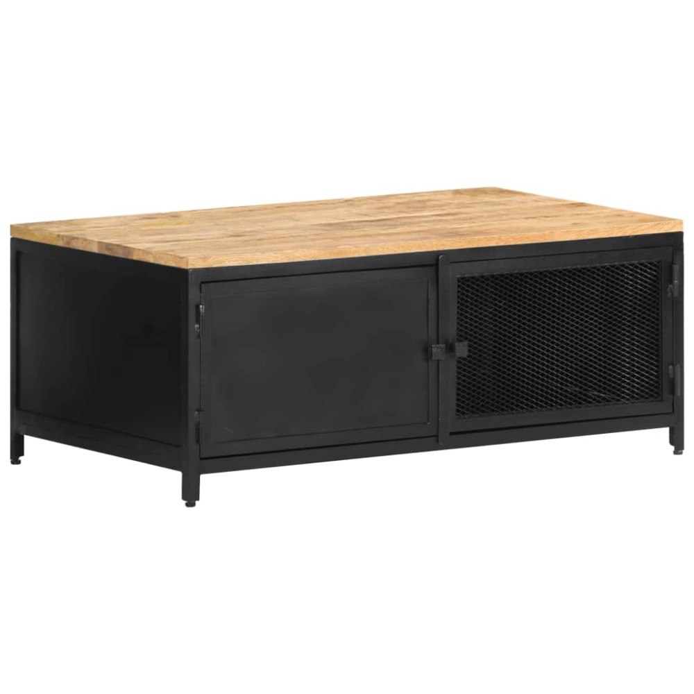 vidaXL Soffbord 90x50x37 cm massivt grovt mangoträ
