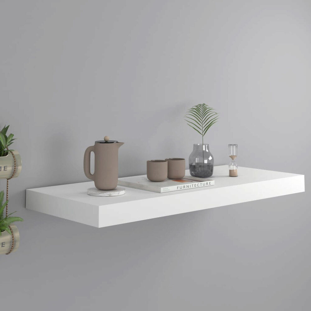 vidaXL Svävande vägghylla vit 60x23,5x3,8 cm MDF