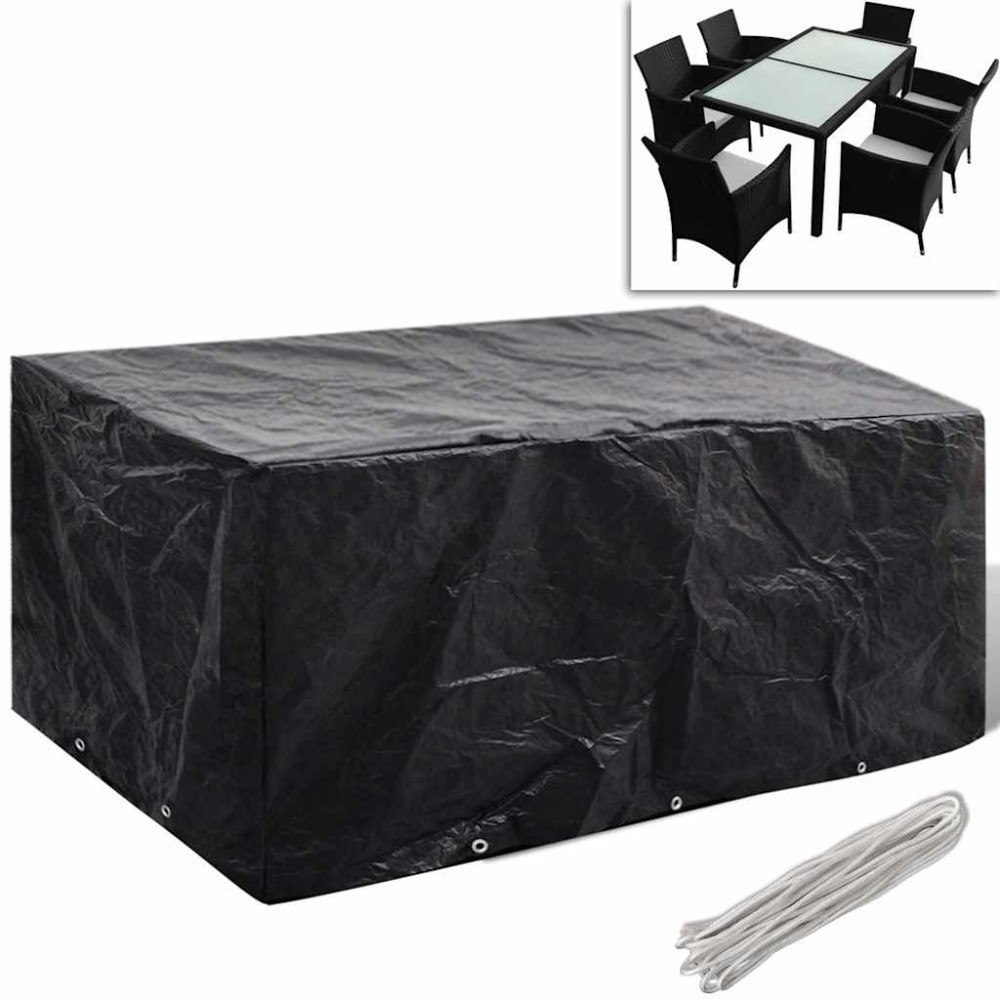 vidaXL Överdrag till trädgårdsmöbler 8 öljetter 240 x 140 x 90 cm