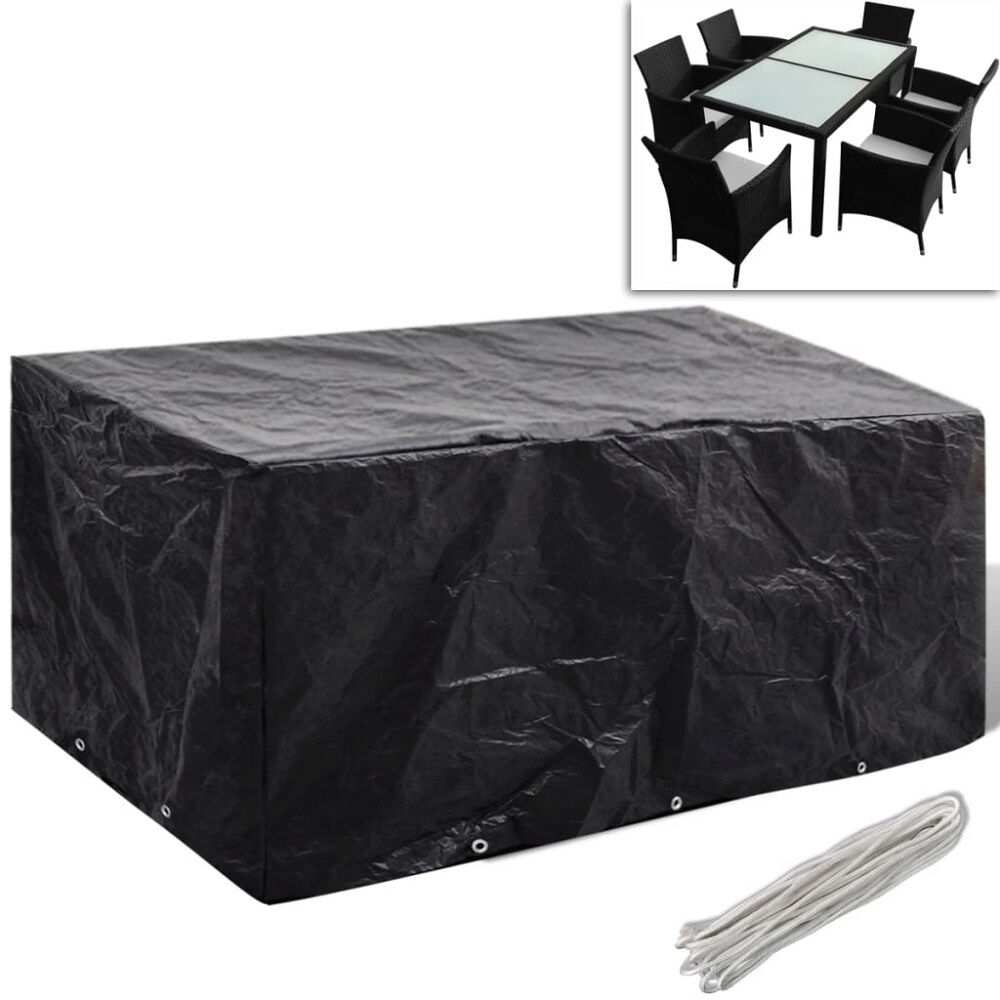 vidaXL Överdrag till trädgårdsmöbler 8 öljetter 240 x 140 x 90 cm