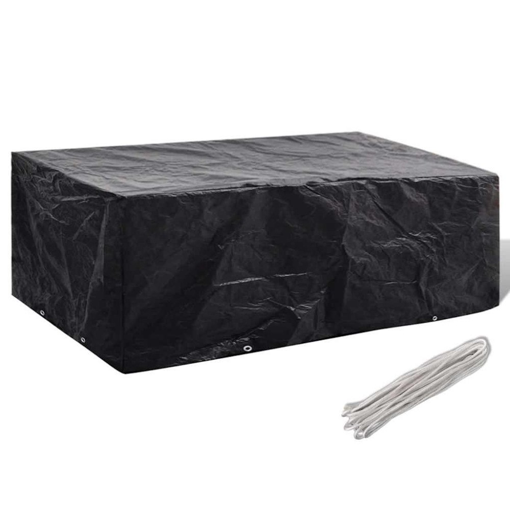 vidaXL Överdrag för trädgårdsmöbler med 8 öljetter 200 x 160 x 70 cm