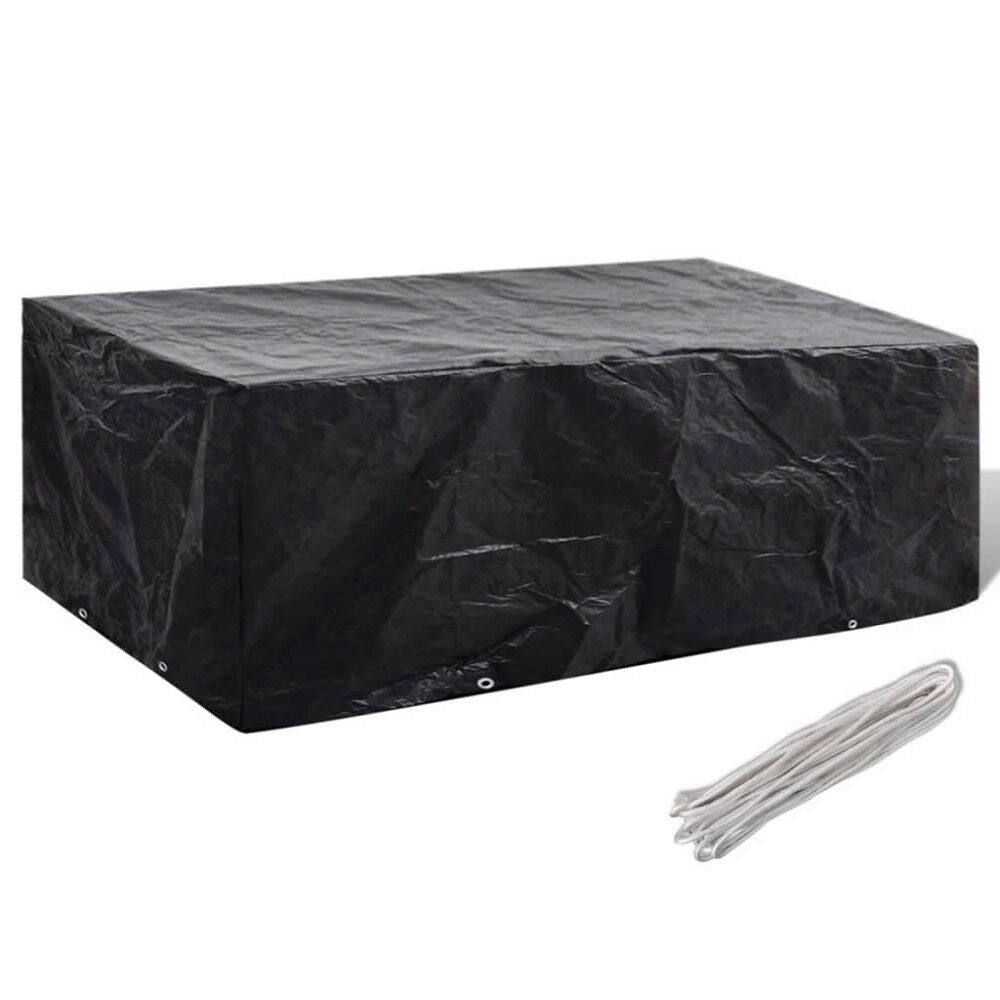 vidaXL Överdrag för trädgårdsmöbler med 8 öljetter 200 x 160 x 70 cm