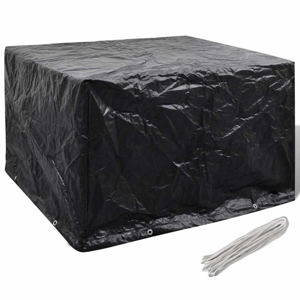 vidaXL Överdrag till trädgårdsmöbler 8 öljetter 135 x 135 x 90 cm