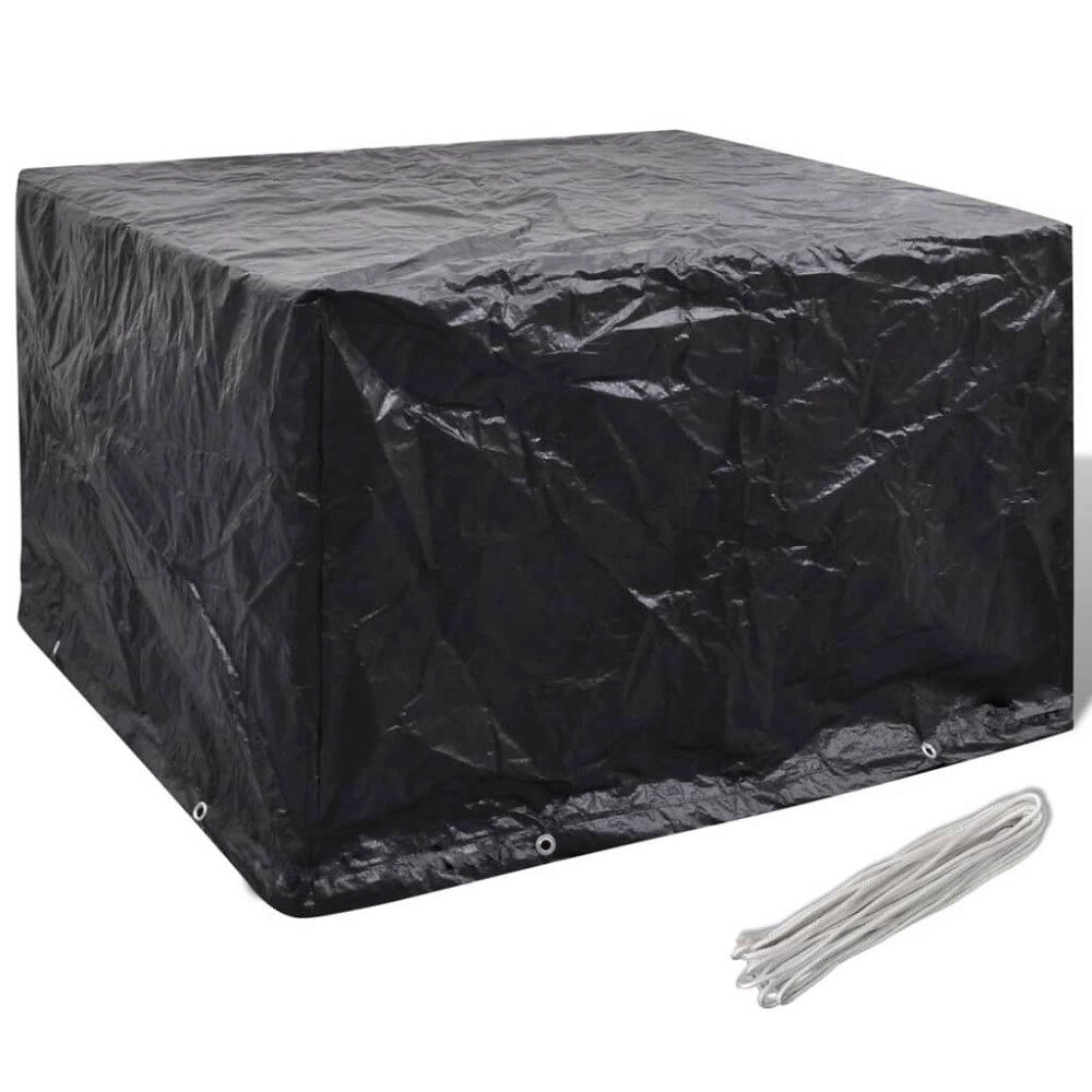 vidaXL Överdrag till trädgårdsmöbler 8 öljetter 135 x 135 x 90 cm