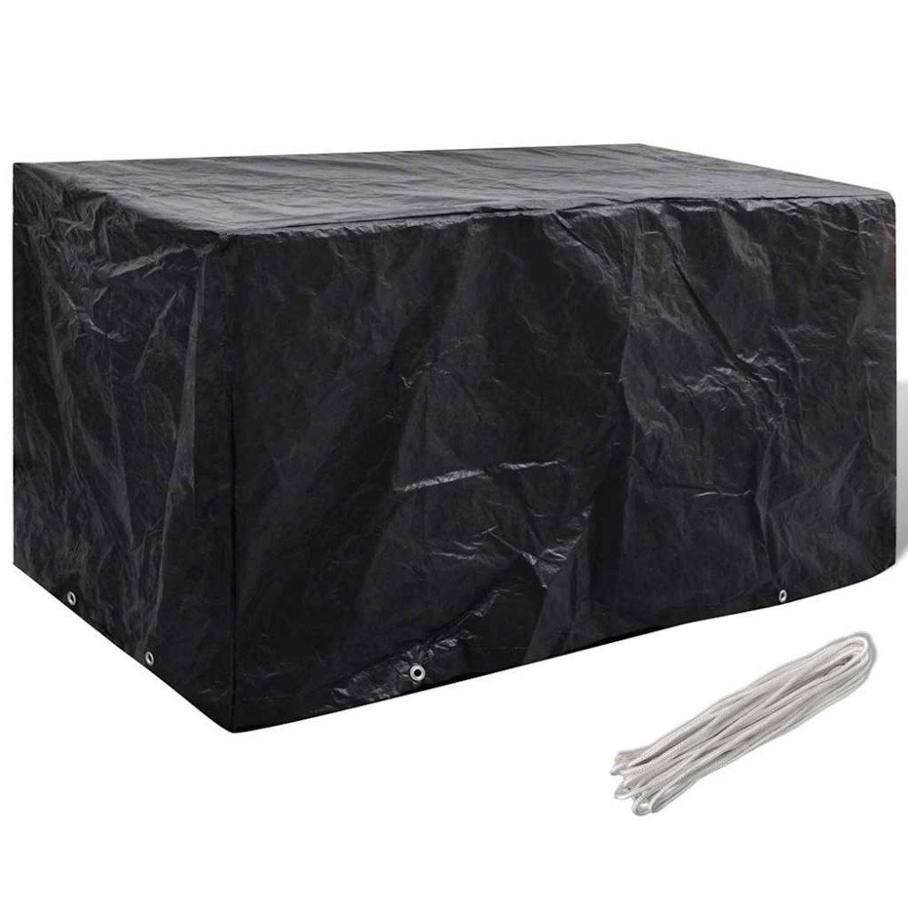 vidaXL Överdrag till trädgårdsmöbler 8 öljetter 180x70x90 cm
